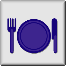 Download free covered plate knife fork icon